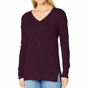 H M Sweater Top Size XS Purple V Neck Long Sleeve Pull Over For Women